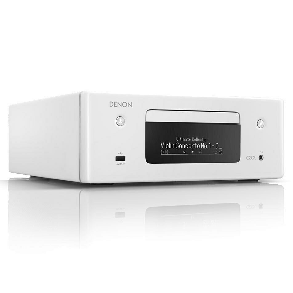 Denon CEOL RCDN10 Network CD Receiver Music System HEOS RCD-N10 White N10 | Hyperfi